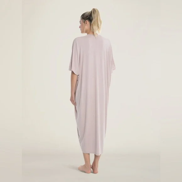 Barefoot Dreams Luxe Milk Jersey Caftan faded rose one size